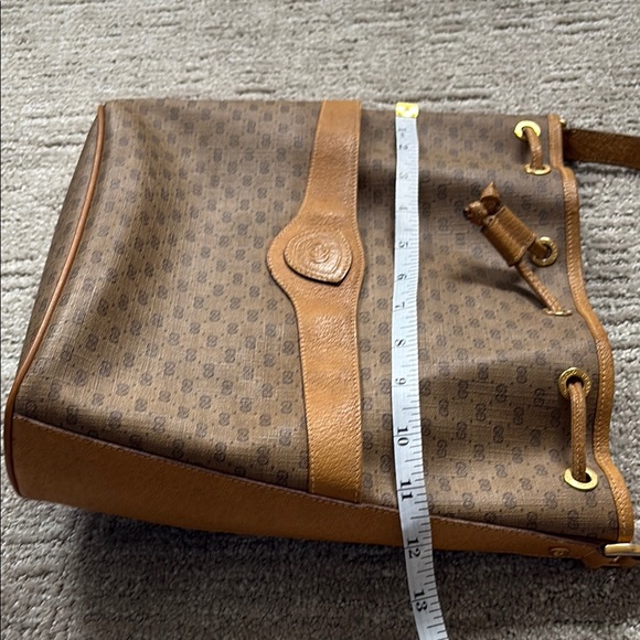 Gucci Micro GG Brown Monogram Shoulder Bag with Gold Accents Vintage - Picture 16 of 16